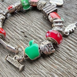 Willabee & Ward Toggle Charm Bracelet September Apple Teacher Autumn Fall